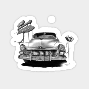 1951 Mercury on Drive In Night Sticker